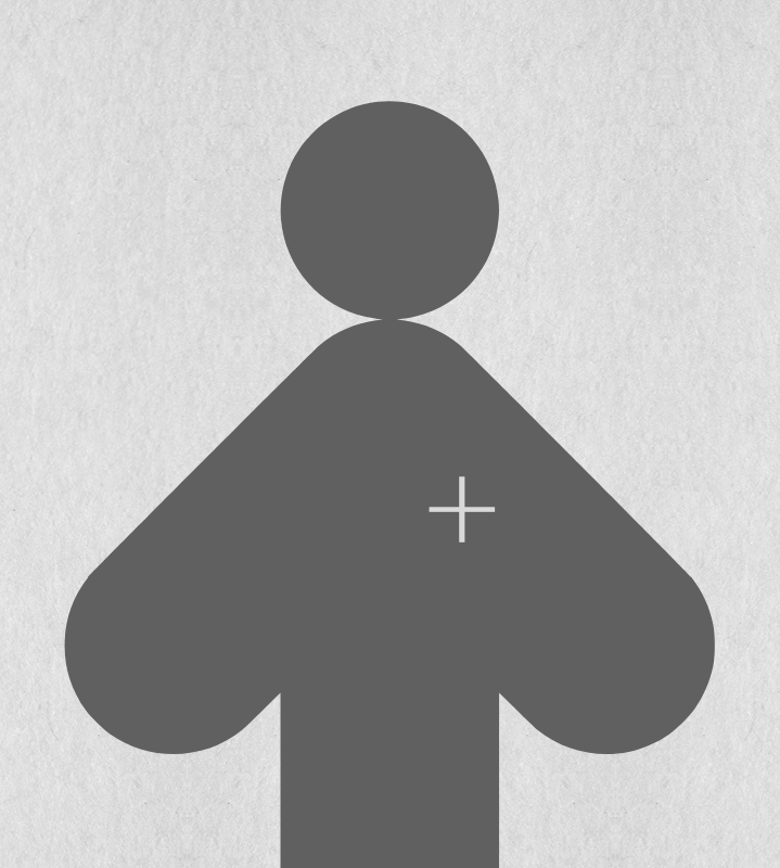 Ombre de bonhomme gris représentant Esther Dumoulin