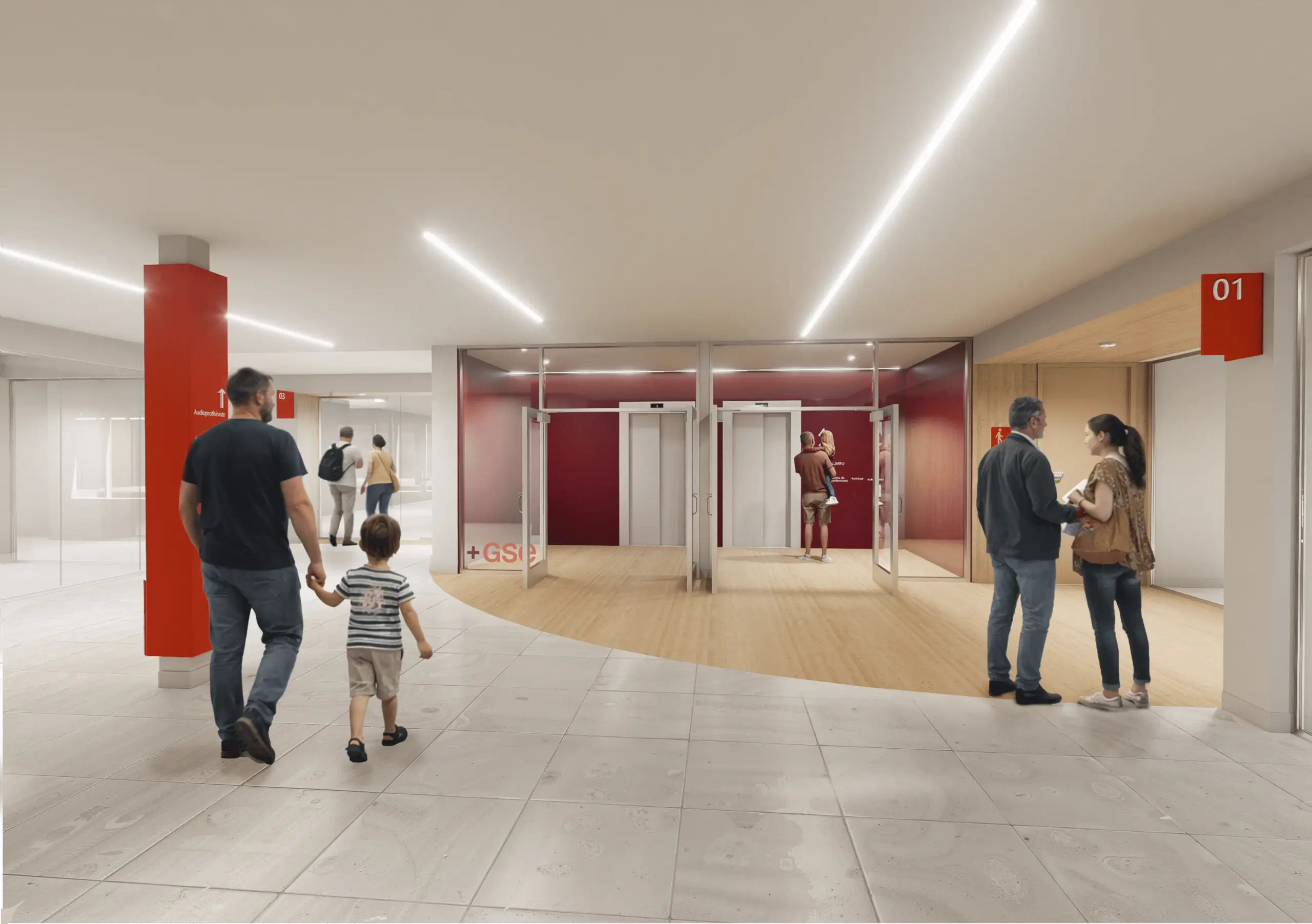 Rendu 3D du Hall du Complexe GSE Jules-Verne